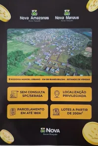 Lote/Terreno à venda, 200m² no , Iranduba