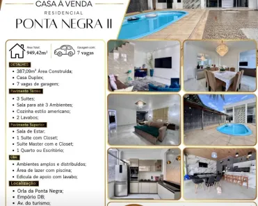 Apartamento com 3 Quartos à venda, 387m² no Ponta Negra, Manaus