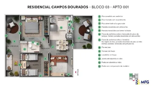 Apartamento com 2 Quartos à venda, 40m² no Parque Esmeralda, Sorocaba