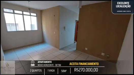 Apartamento com 2 Quartos à venda, 58m² no Novo Horizonte, Betim