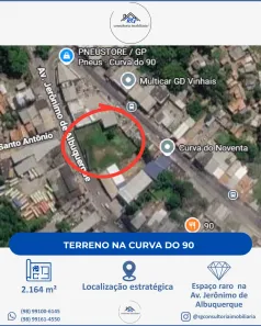 Lote/Terreno à venda, 2164m² no Vinhais, São Luís