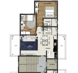 Apartamento com 2 Quartos à venda, 51m² no Indaiá, Belo Horizonte
