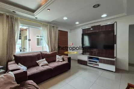 Sobrado com 3 Quartos à venda, 132m² no Vila Homero Thon, Santo André