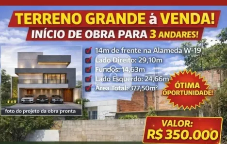 Lote/Terreno à venda, 378m² no Jardim Inconfidência, Uberlândia