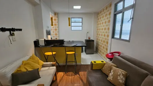 Apartamento com 1 Quarto para alugar, 40m² no Gonzaga, Santos
