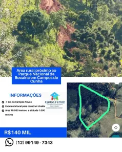 Fazenda/Sítio à venda, 40000m² no , Cunha