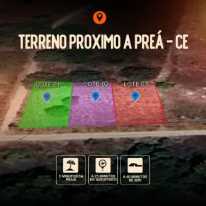 Lote/Terreno à venda, 320m² no Caiçara, Cruz