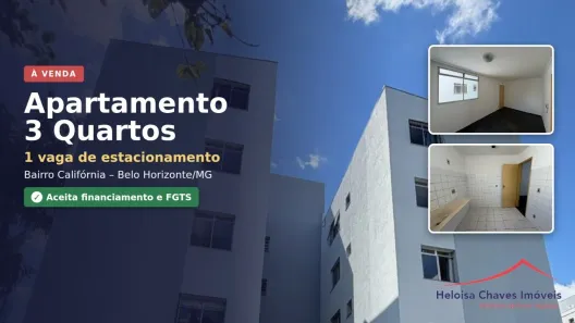 Apartamento com 3 Quartos à venda, 62m² no Califórnia, Belo Horizonte