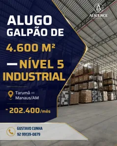 Galpão/Depósito/Armazém para alugar, 4600m² no Colônia Terra Nova, Manaus