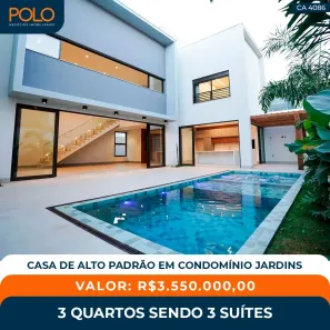 Casa de Condomínio com 3 Quartos à venda, 300m² no Nova Uberlândia, Uberlândia
