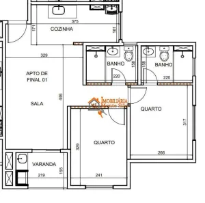 Apartamento com 2 Quartos à venda, 55m² no Vila Augusta, Guarulhos