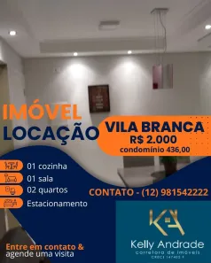 Apartamento com 2 Quartos para alugar, 60m² no Loteamento Villa Branca, Jacareí