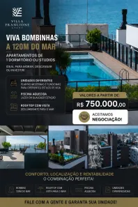 Apartamento com 1 Quarto à venda, 50m² no Bombas, Bombinhas