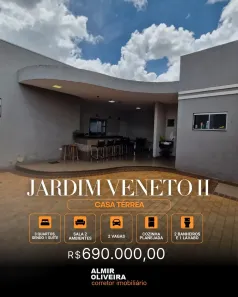 Casa com 3 Quartos à venda, 187m² no Jardim Veneto II, Sertãozinho