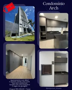 Apartamento com 3 Quartos para alugar, 88m² no Cidade Alta, Cuiabá