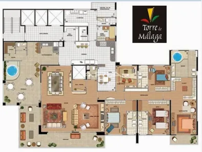 Apartamento com 4 Quartos para alugar, 445m² no Gleba Fazenda Palhano, Londrina