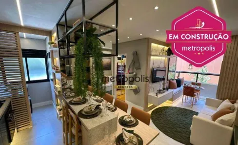 Apartamento com 2 Quartos à venda, 50m² no Centro, Santo André