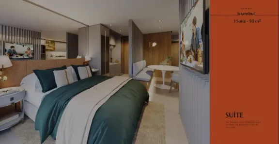 Apartamento com 1 Quarto à venda, 50m² no Jardim Goiás, Goiânia