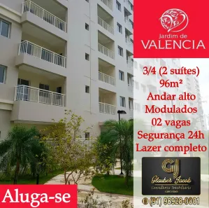 Apartamento com 3 Quartos para alugar, 96m² no Parque Verde, Belém
