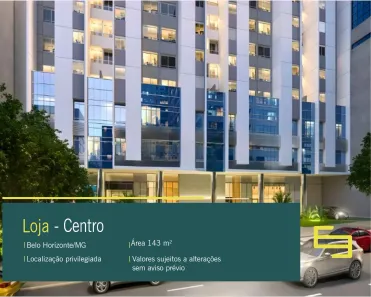 Ponto Comercial para alugar, 143m² no Centro, Belo Horizonte