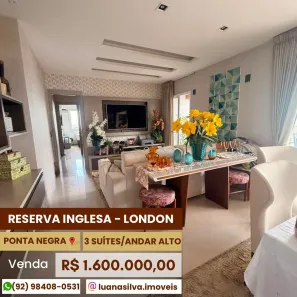 Apartamento com 3 Quartos à venda, 134m² no Ponta Negra, Manaus