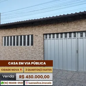 Casa com 3 Quartos à venda, 200m² no Cidade Nova, Manaus
