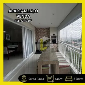 Apartamento com 3 Quartos à venda, 146m² no Santa Paula, São Caetano do Sul
