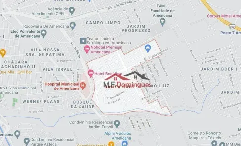 Lote/Terreno à venda, 360m² no Santa Cruz, Americana