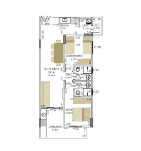 Apartamento com 1 Quarto à venda, 52m² no Aviação, Praia Grande