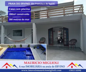 Sobrado com 4 Quartos à venda, 280m² no Praia do Ervino, São Francisco do Sul