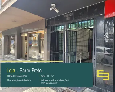 Ponto Comercial para alugar, 300m² no Barro Preto, Belo Horizonte