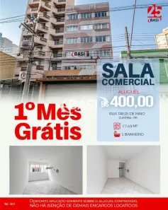 Sala Comercial para alugar, 17m² no Centro, Curitiba