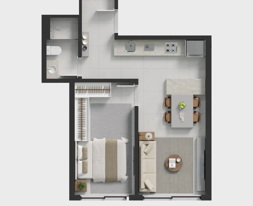 ZENN LIVING RESIDENCE no Centro, Florianópolis