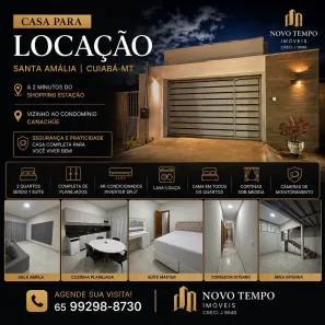 Casa com 3 Quartos para alugar, 150m² no Barra do Pari, Cuiabá