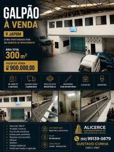 Galpão/Depósito/Armazém à venda, 350m² no Japiim, Manaus
