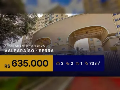 Apartamento com 3 Quartos à venda, 73m² no Valparaíso, Serra