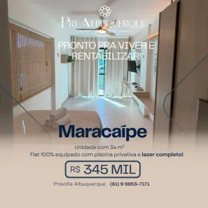 Flat com 1 Quarto à venda, 34m² no Porto de Galinhas, Ipojuca