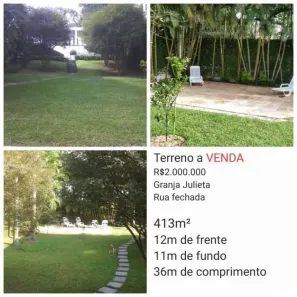 Lote/Terreno à venda, 413m² no Chácara Santo Antônio (Zona Sul), São Paulo