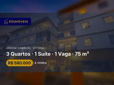 Apartamento com 3 Quartos à venda, 75m² no Jardim Camburi, Vitória