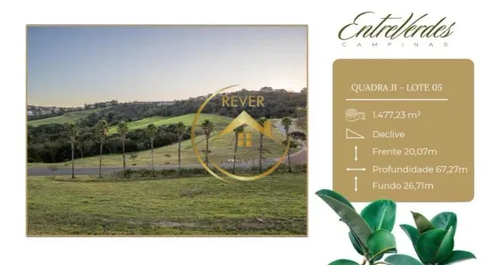 Lote/Terreno à venda, 1477m² no Loteamento Residencial Pedra Alta (Sousas), Campinas