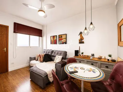 Apartamento com 1 Quarto para alugar, 48m² no Gonzaga, Santos