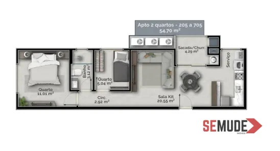Apartamento com 2 Quartos à venda, 54m² no Carvoeira, Florianópolis