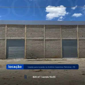 Galpão/Depósito/Armazém para alugar, 825m² no Antônio Cassimiro, Petrolina