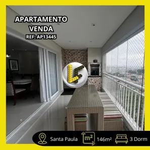Apartamento com 3 Quartos à venda, 146m² no Santa Paula, São Caetano do Sul