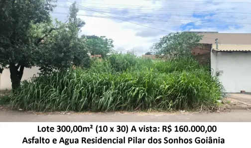 Lote/Terreno à venda, 300m² no Residencial Pilar dos Sonhos, Goiânia