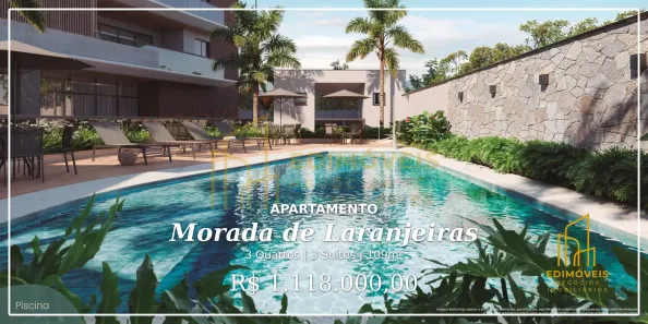Apartamento com 3 Quartos à venda, 109m² no Morada de Laranjeiras, Serra
