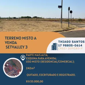 Lote/Terreno à venda, 242m² no Setvalley III, São José do Rio Preto
