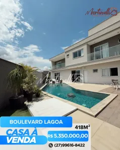 Casa de Condomínio com 4 Quartos à venda, 418m² no Boulevard Lagoa, Serra