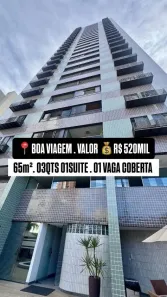 Apartamento com 3 Quartos à venda, 65m² no Boa Viagem, Recife