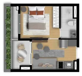 Apartamento com 1 Quarto à venda, 31m² no Indianópolis, São Paulo